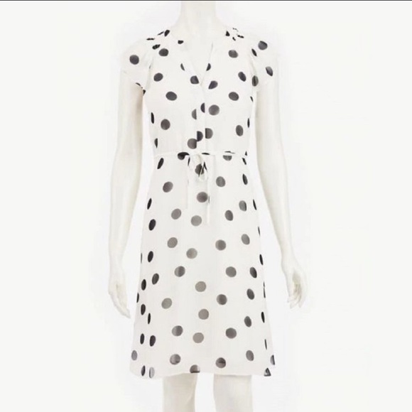Light & Flowy Polka Dot Flutter Sleeve Dress - Picture 1 of 8